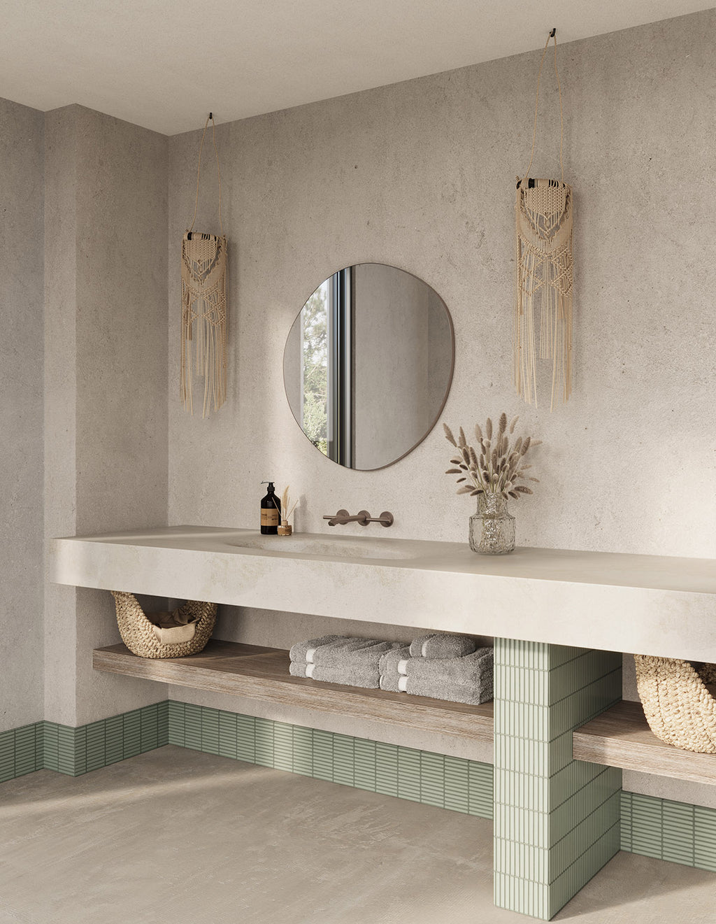 Oslo Organic Mirror 80cm Brushed Bronze