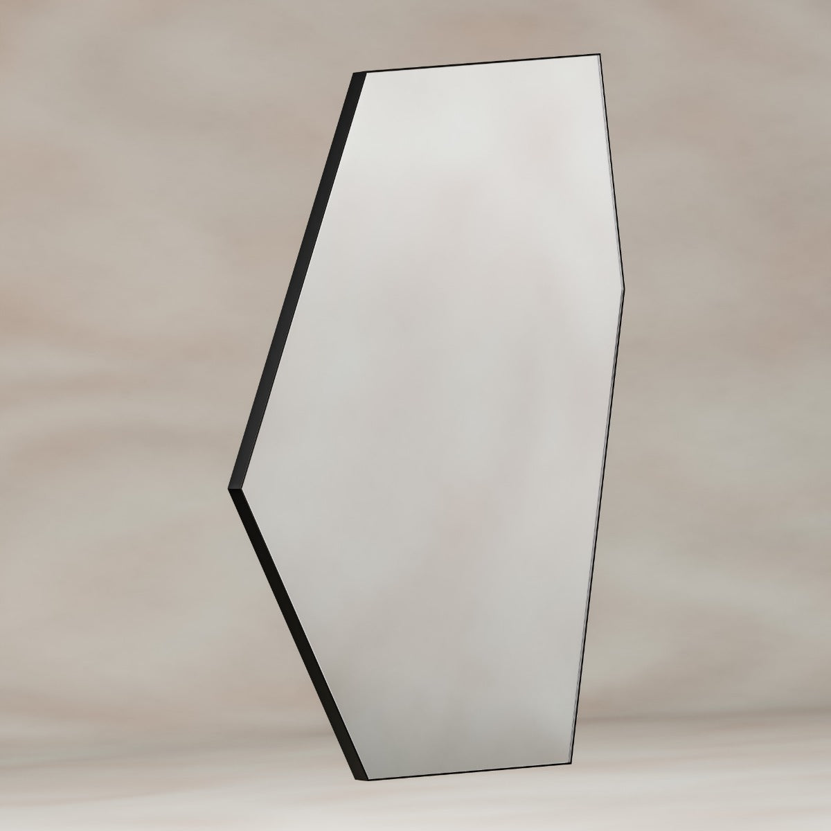 Oslo Irregular Hexagon Mirror 55x80cm - Black