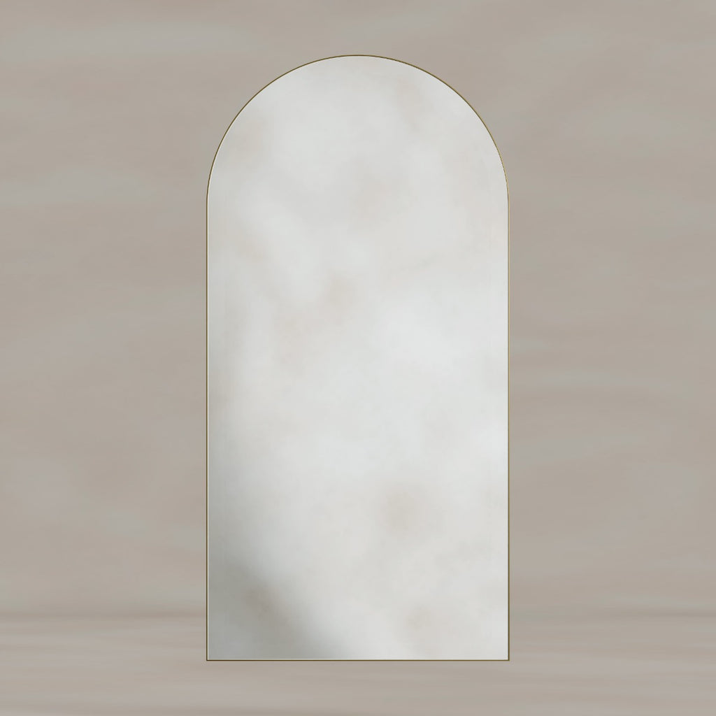 Oslo Arch Mirror 50x100cm Brushed Brass