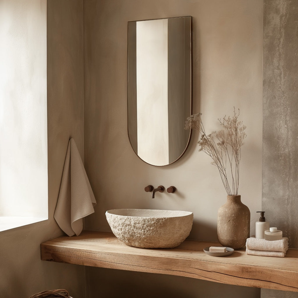 Oslo Arch Mirror 50x100cm Brushed Bronze