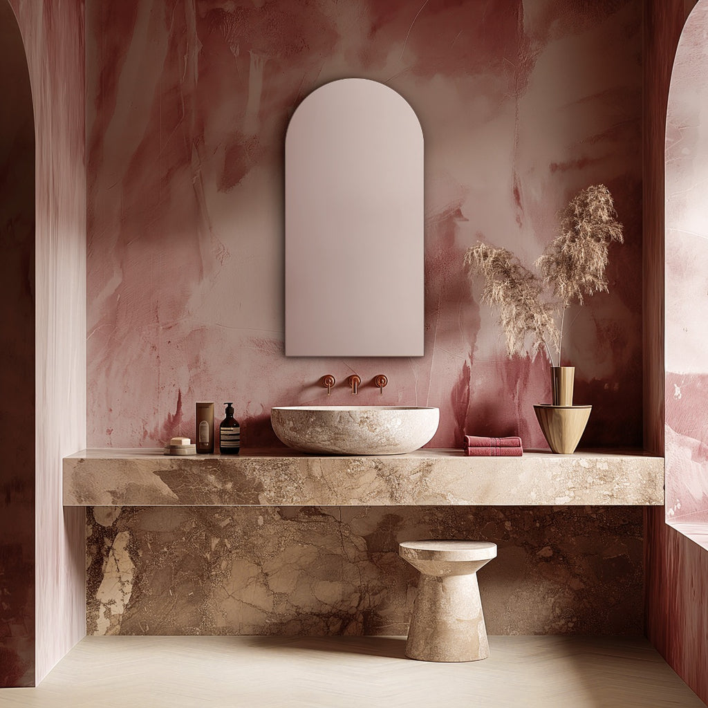 Oslo Arch Mirror 50x100cm Brushed Bronze