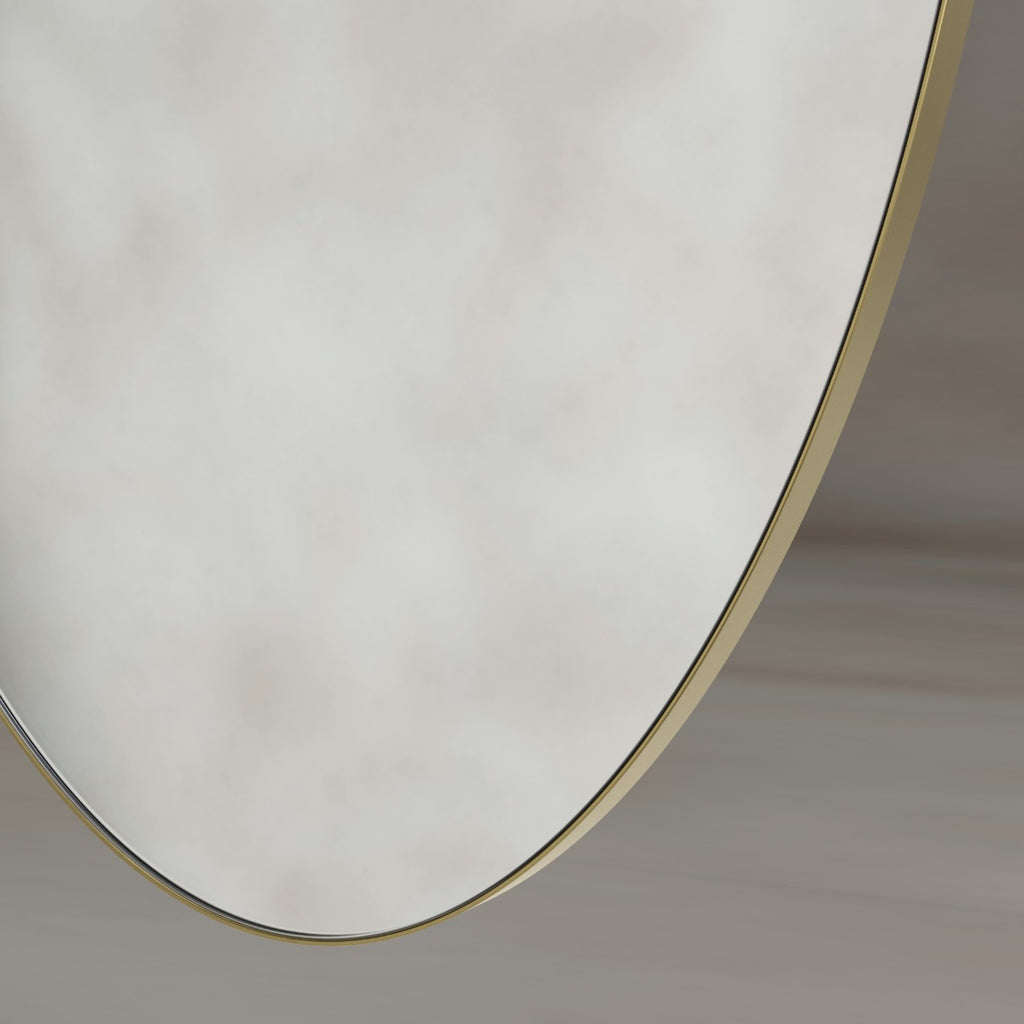 Oslo Oval Mirror 45x100cm - Brushed Brass