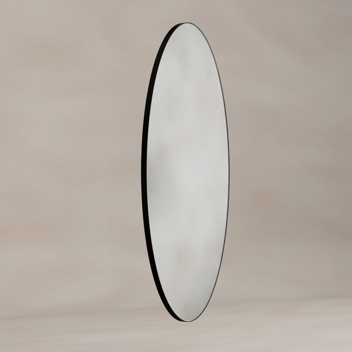 Oslo Oval Mirror 45x100cm - Black