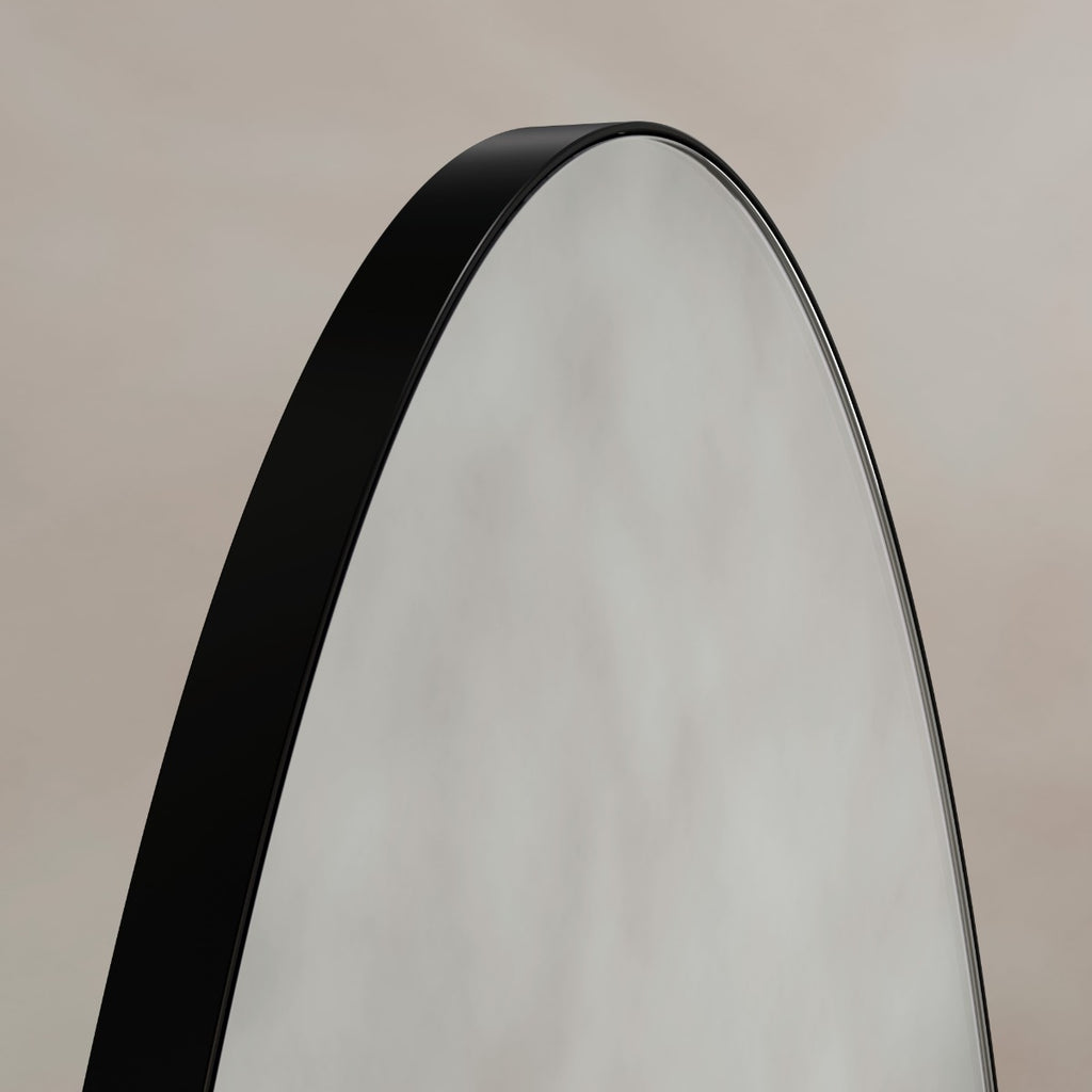 Oslo Oval Mirror 45x100cm - Black
