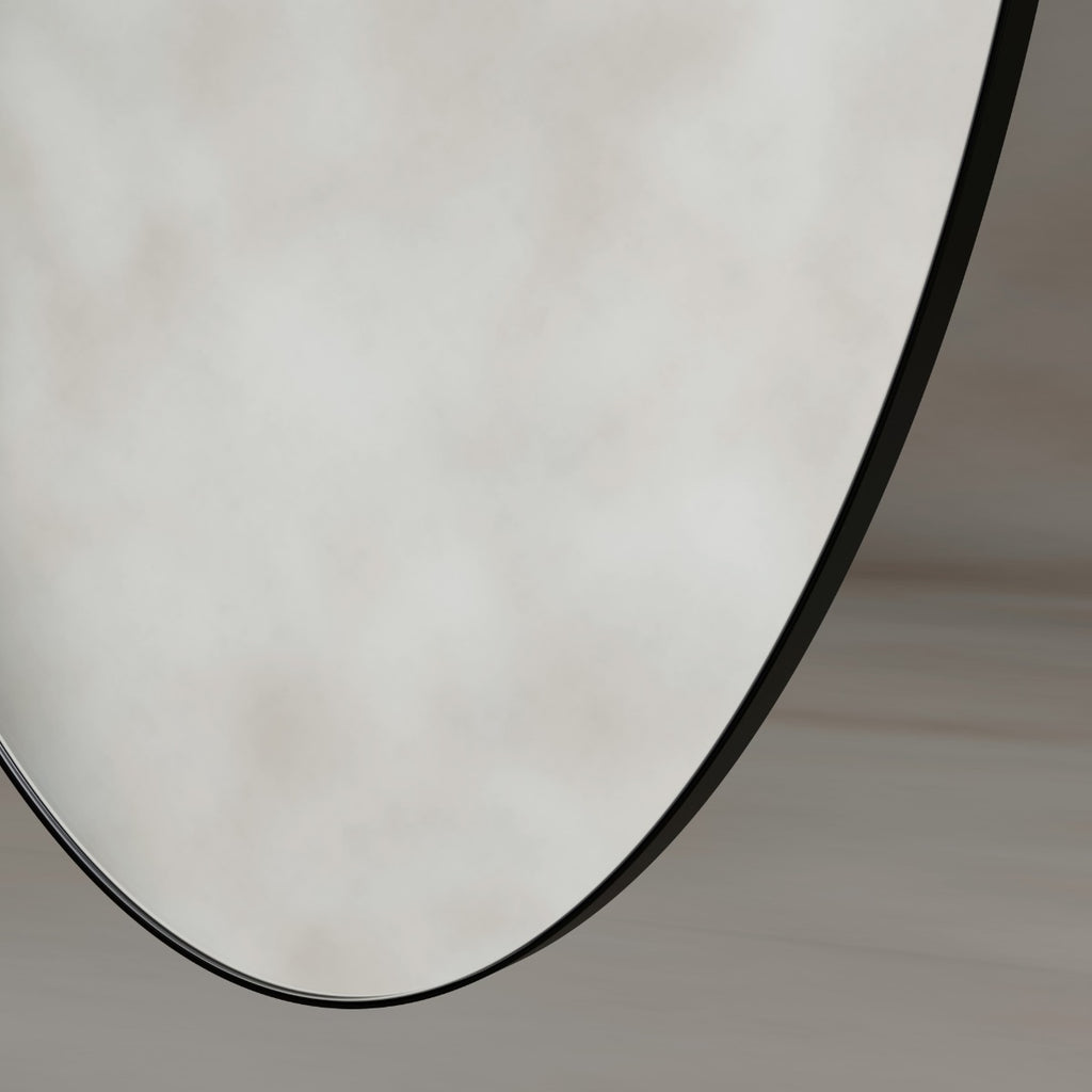 Oslo Oval Mirror 45x100cm - Black