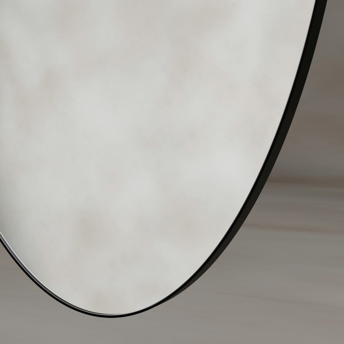 Oslo Oval Mirror 45x100cm - Black