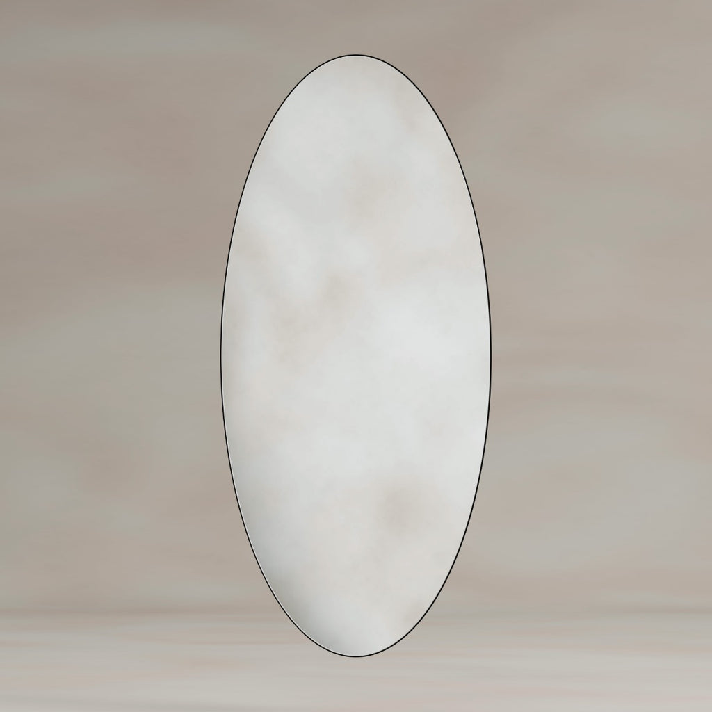Oslo Oval Mirror 45x100cm - Black