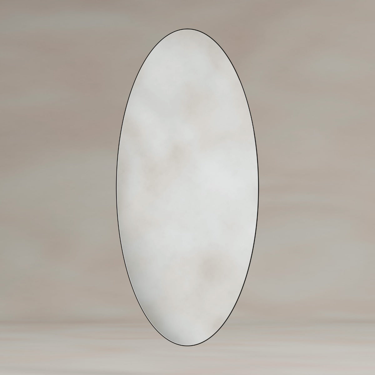Oslo Oval Mirror 45x100cm - Black