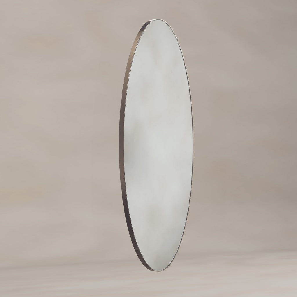 Oslo Oval Mirror 45x100cm - Brushed Bronze