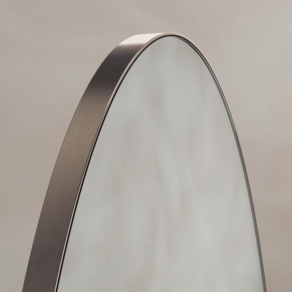 Oslo Oval Mirror 45x100cm - Brushed Bronze