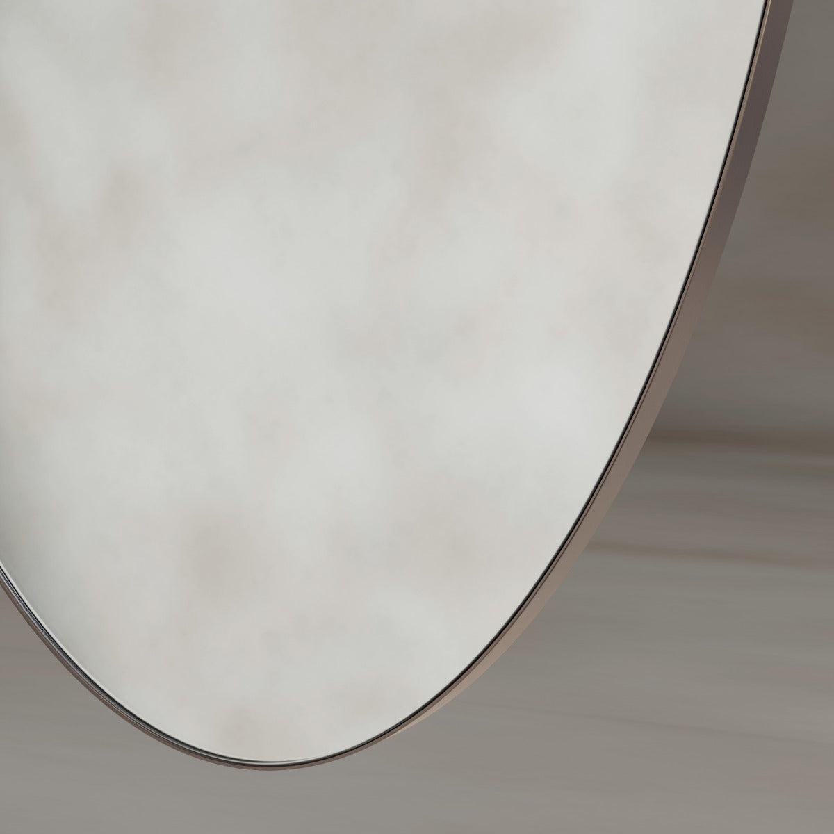 Oslo Oval Mirror 45x100cm - Brushed Bronze