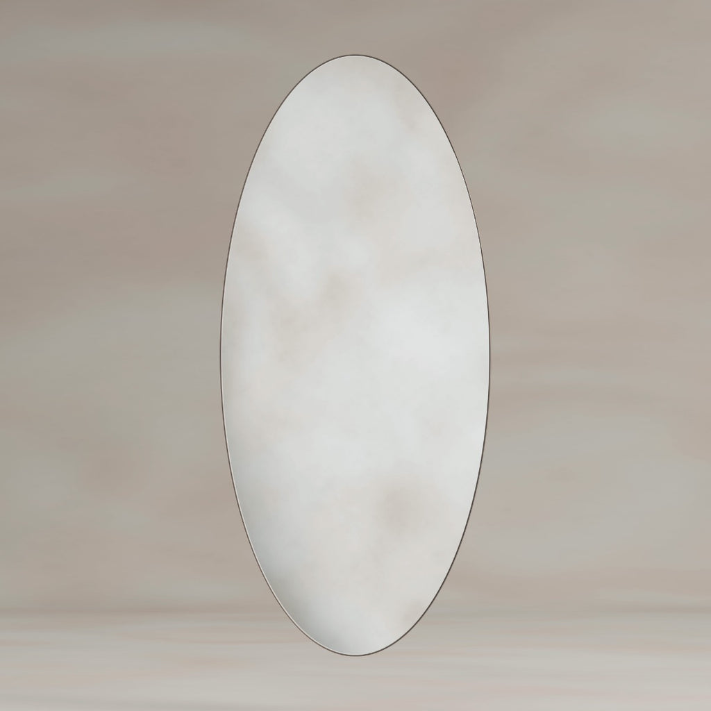 Oslo Oval Mirror 45x100cm - Brushed Bronze