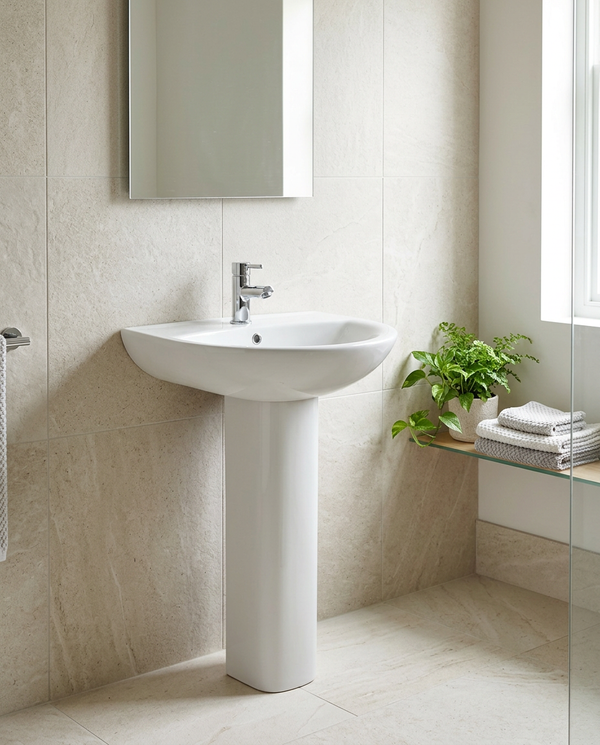 Palma Round Basin & Pedestal