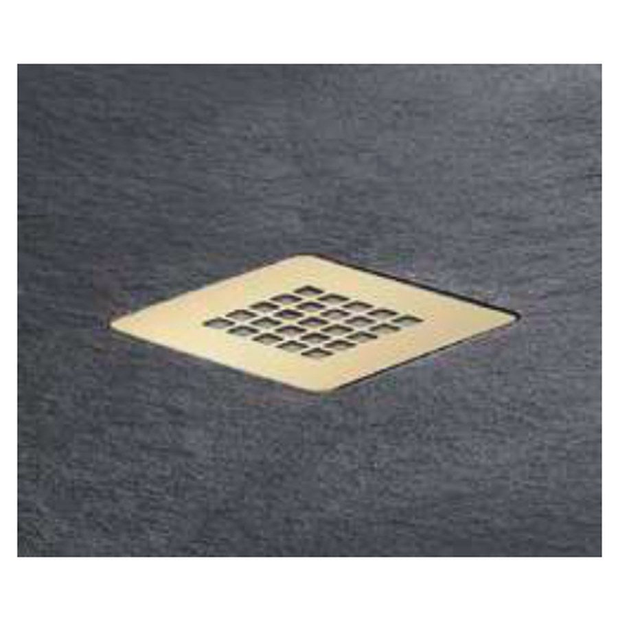 Petra Shower Tray Waste Covers, Brushed brass