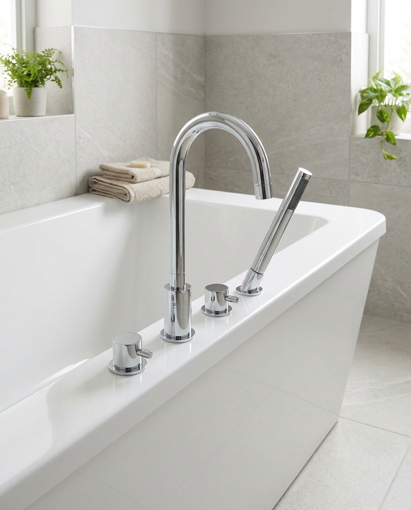 Plana 4 Hole Bath Shower Mixer