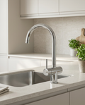 Plana Kitchen Mixer Tap in a bright modern kitchen