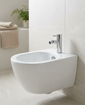 Plana Mono Bidet Mixer in a bright modern bathroom
