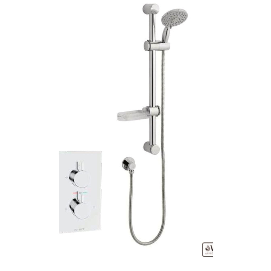 Plana Thermostatic Shower Sets & Valves, Concealed valve with adjustable slide rail kit
