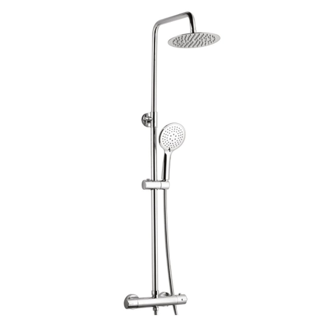 Plana Thermostatic Shower Sets & Valves, Bar valve with overhead drencher and sliding handset