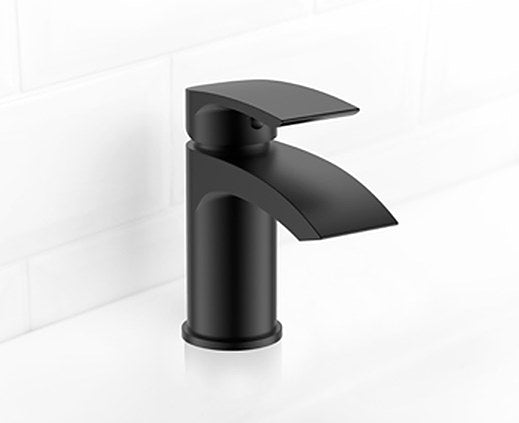 Porta taps from the Tilelyte Brassware Collection in a bathroom setting