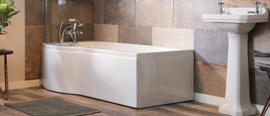 Carron Eco Aspect Shower Bath, in a bathroom setting