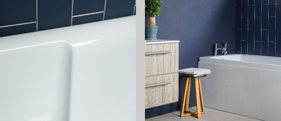 Carron Eco Axis Single Ended Bath, in a bathroom setting