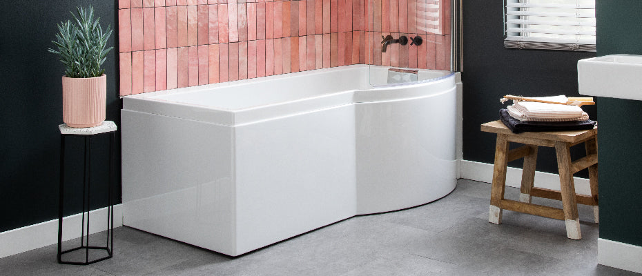 Carron Celsius Shower Bath, in a bathroom setting