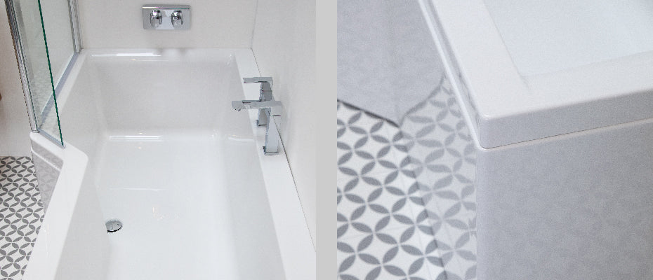 Carron Urban Edge Shower Bath, in a bathroom setting