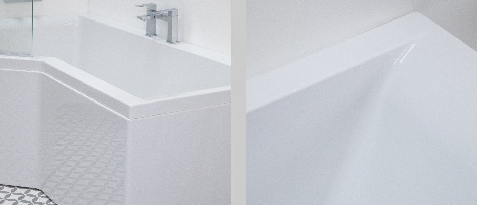 Carron Urban Edge Shower Bath, in a bathroom setting