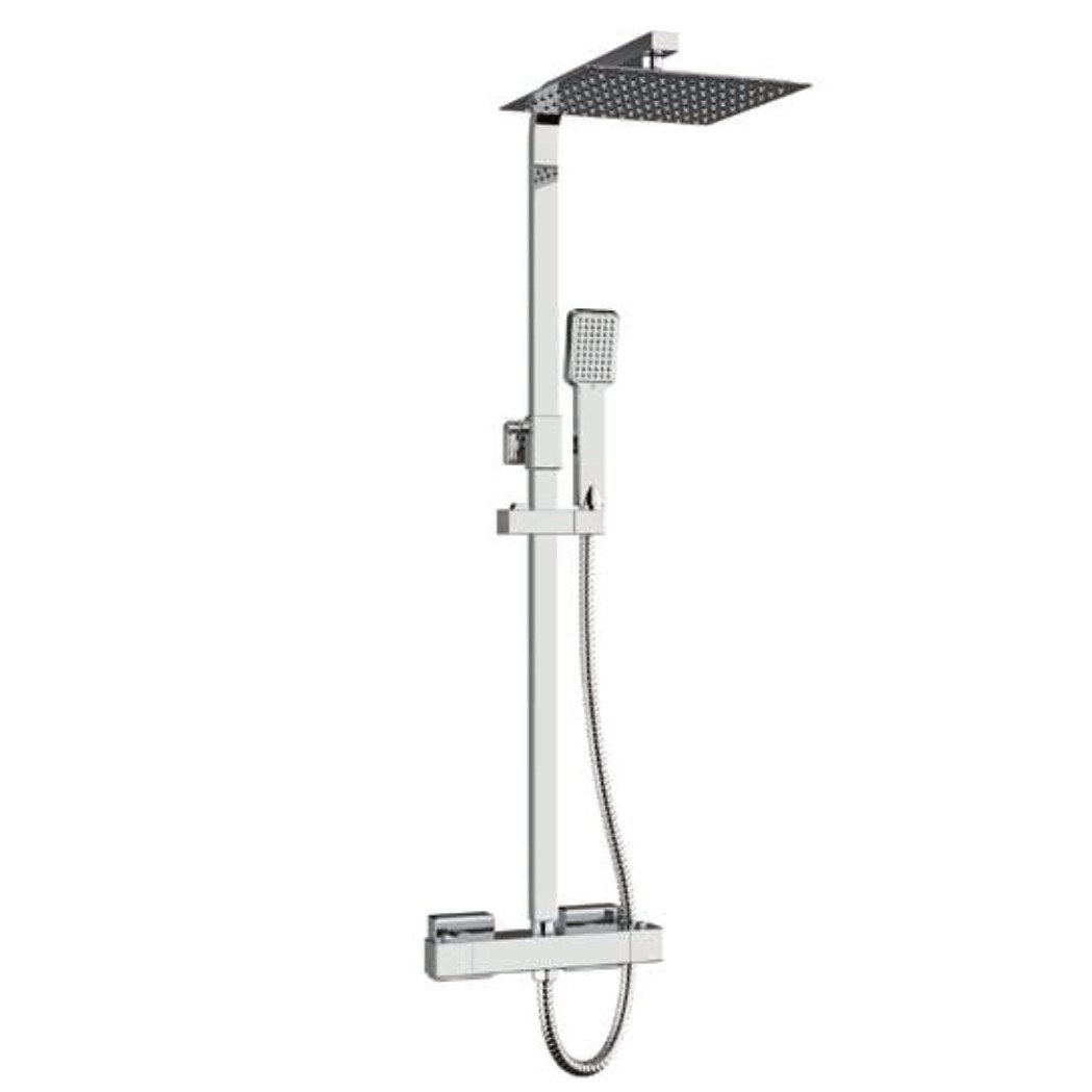 Purita Thermostatic Shower Sets & Valves, Bar valve with overhead drencher and sliding handset