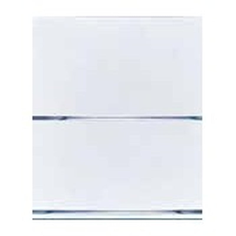 PVC ceiling panel in gloss white, silver strip