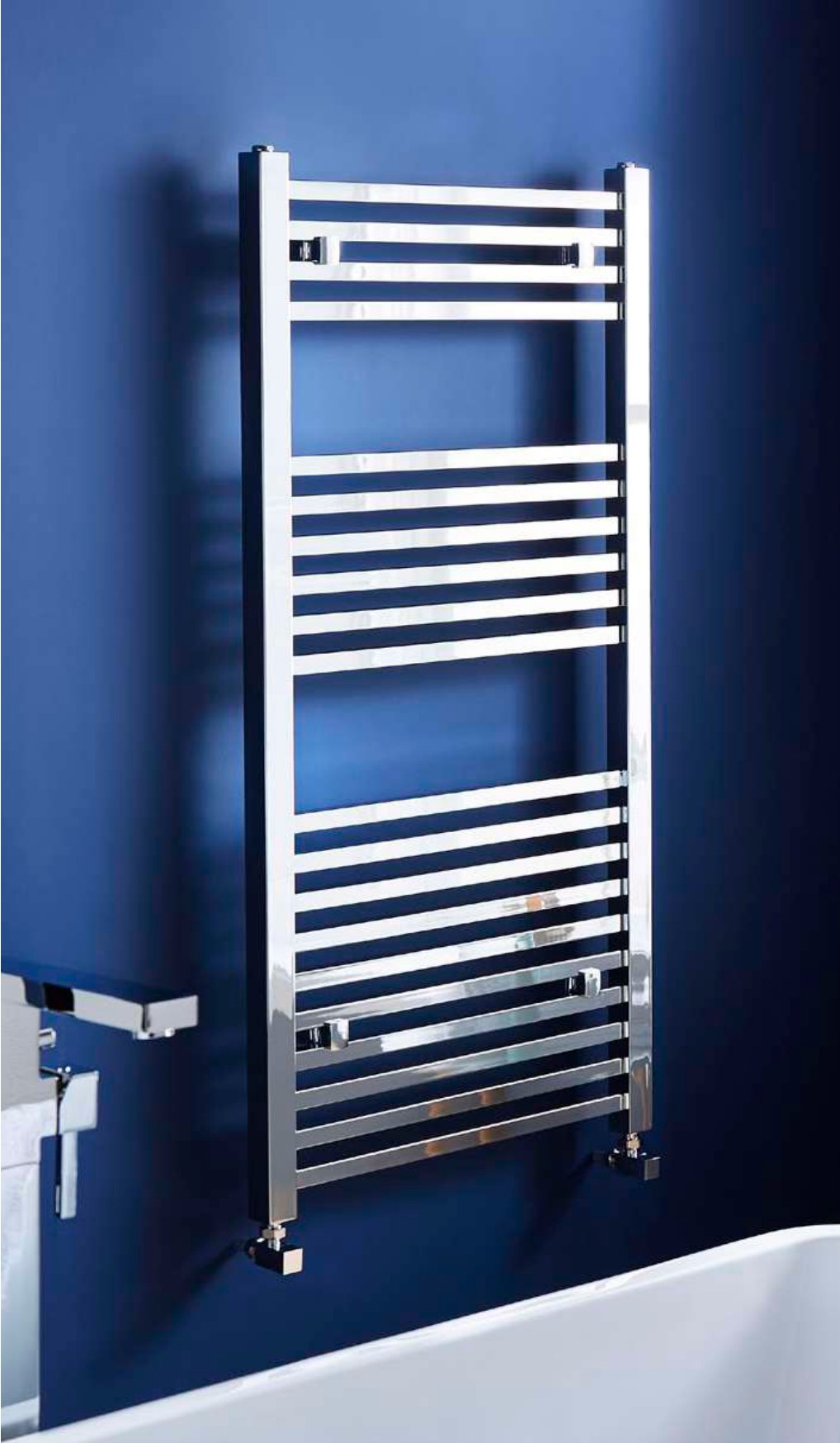 Quadra Chrome Heated Towel Rail