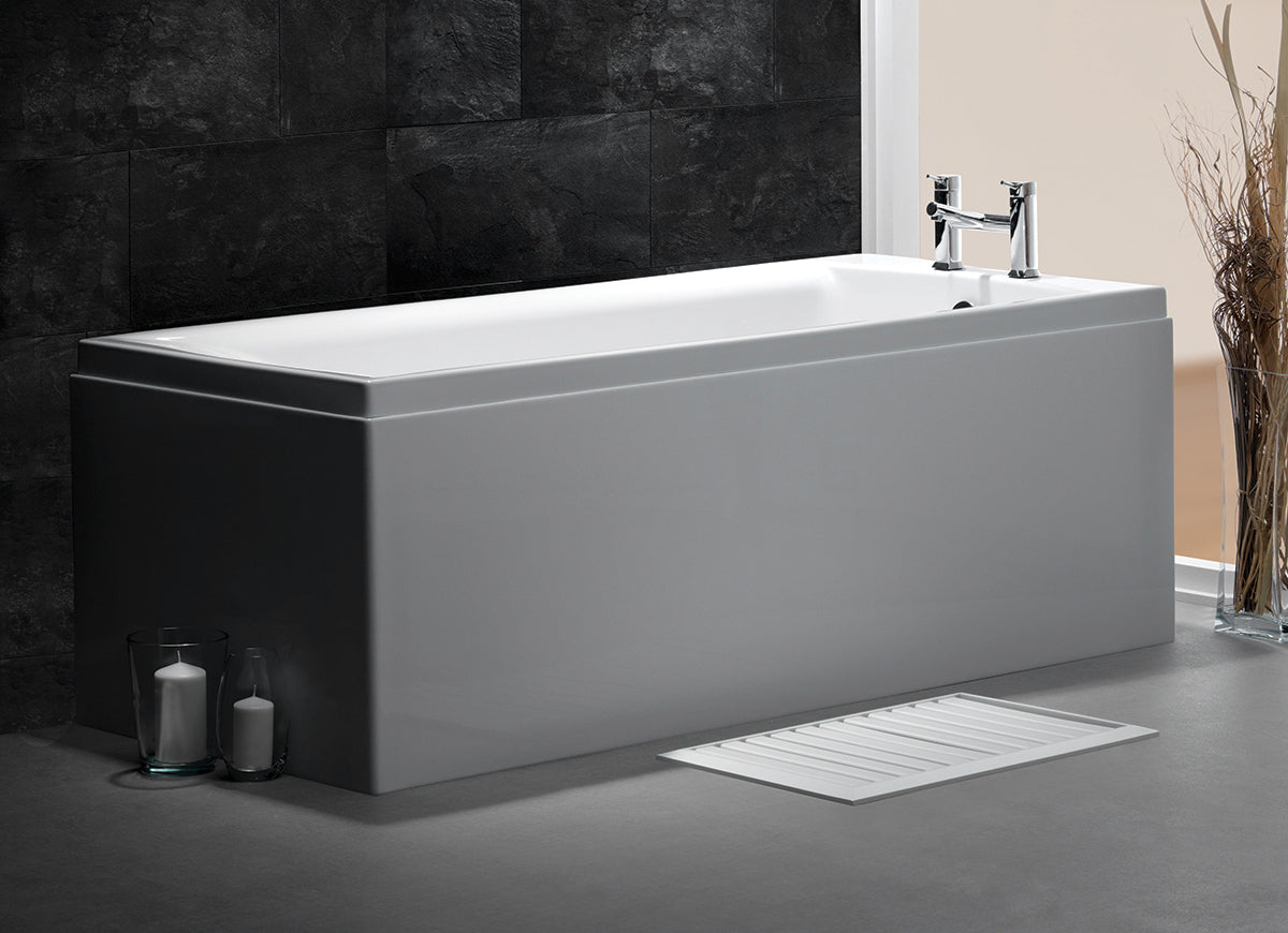 Carron Quantum Single Ended Bath, in a bathroom setting