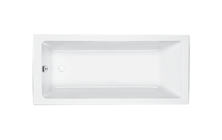 Carron Quantum Single Ended Bath, plan view