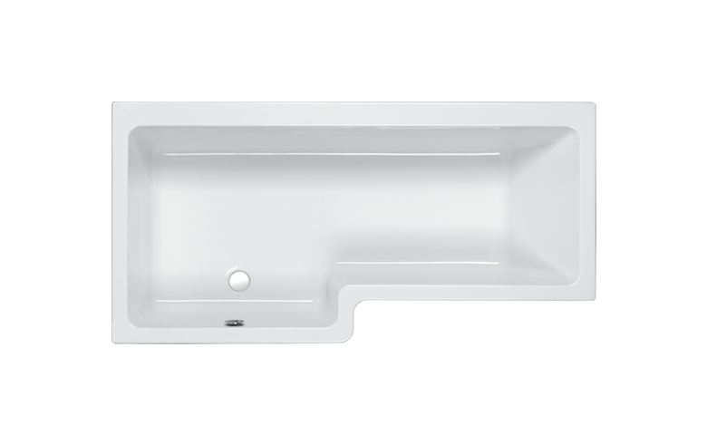 Carron Quantum Square Shower Bath, plan view