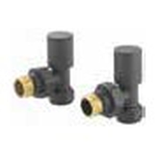 Radiator Valves (Pair) – Angled Anthracite