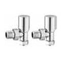 Radiator Valves (Pair) – Angled Chrome
