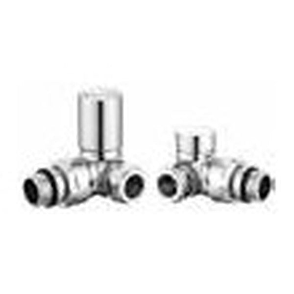 Radiator Valves (Pair) – Corner Chrome