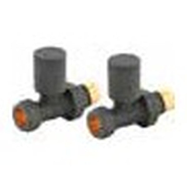 Radiator Valves (Pair) – Straight Anthracite
