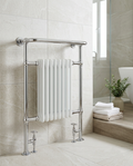 Regal Heated Towel Rail in a bright modern bathroom