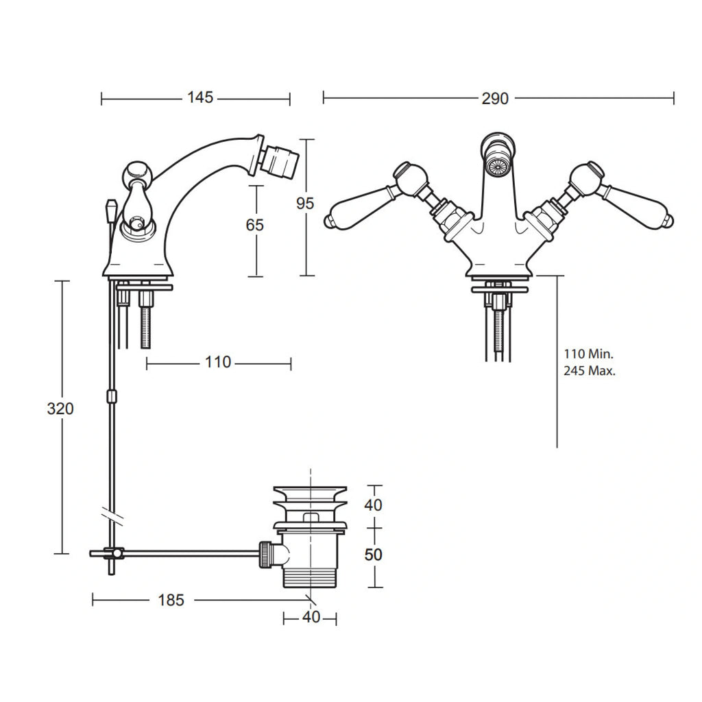 Regent Mono Bidet Mixer