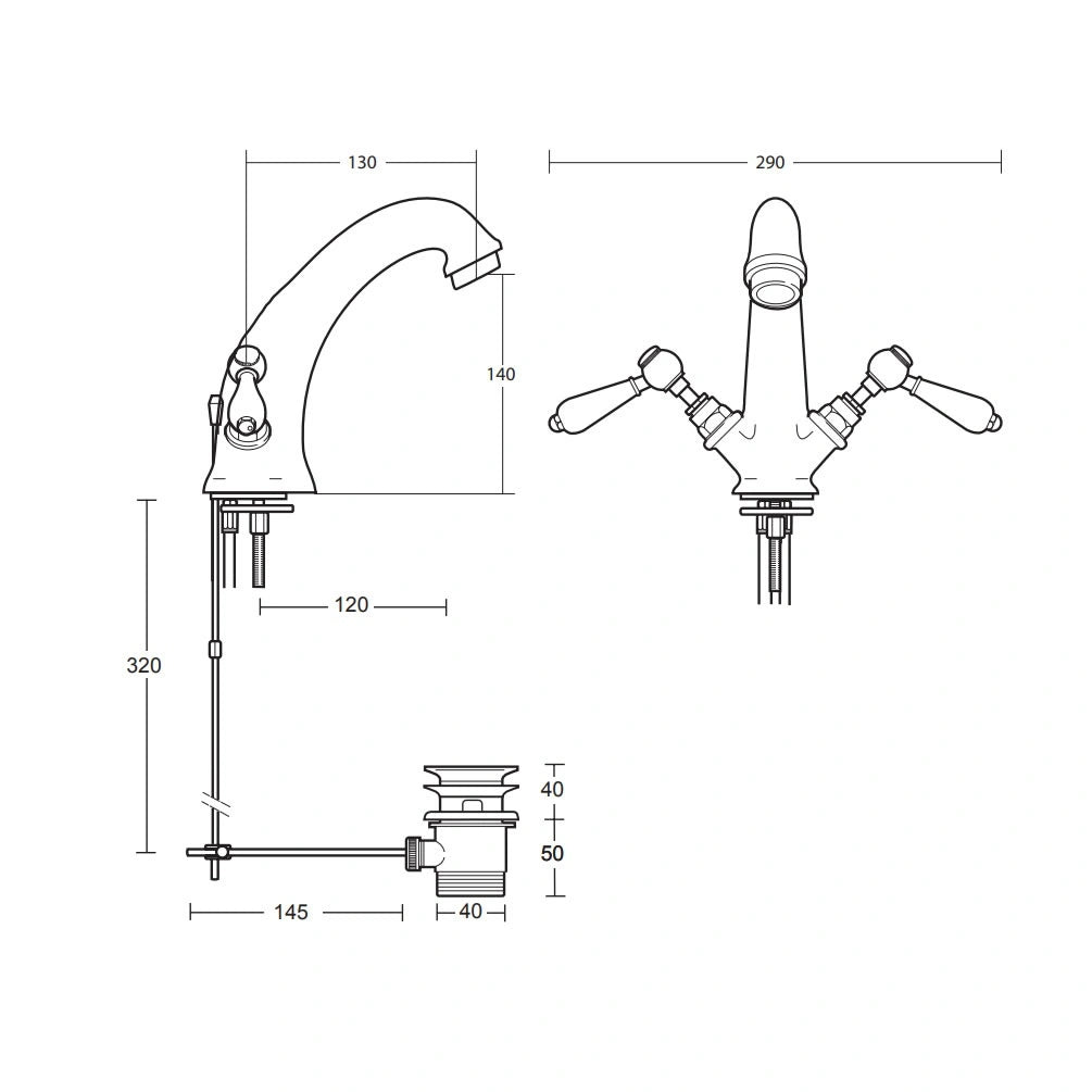 Regent Tall Mono Basin Mixer