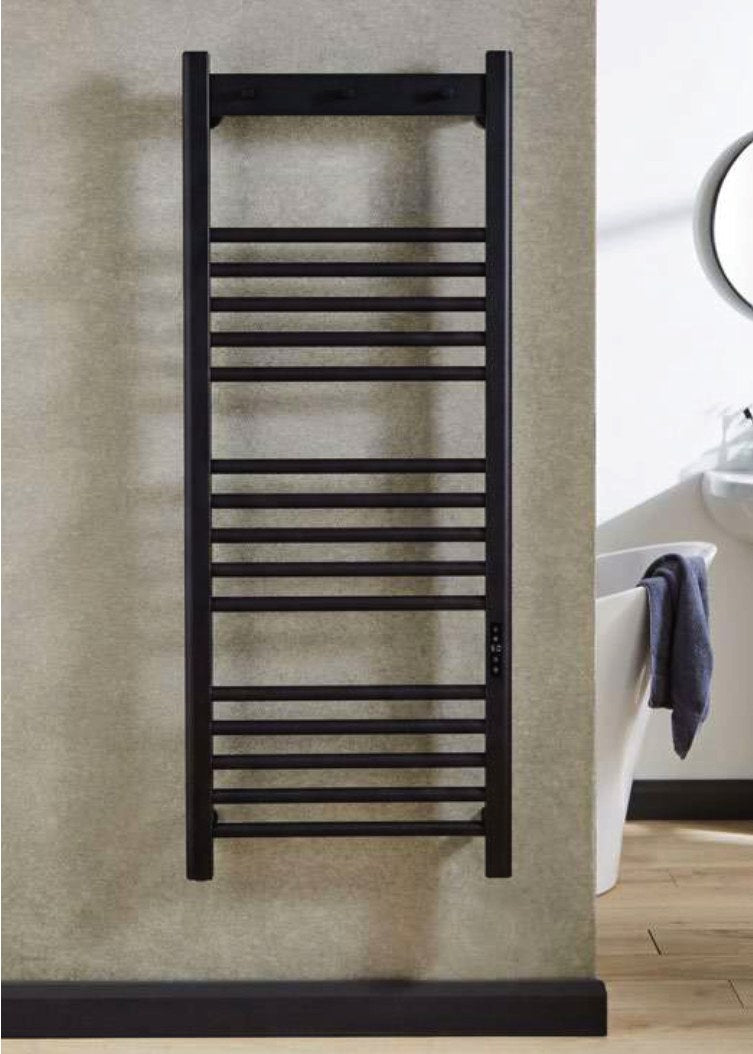 Ridley Electric Heated Towel Rail, Black