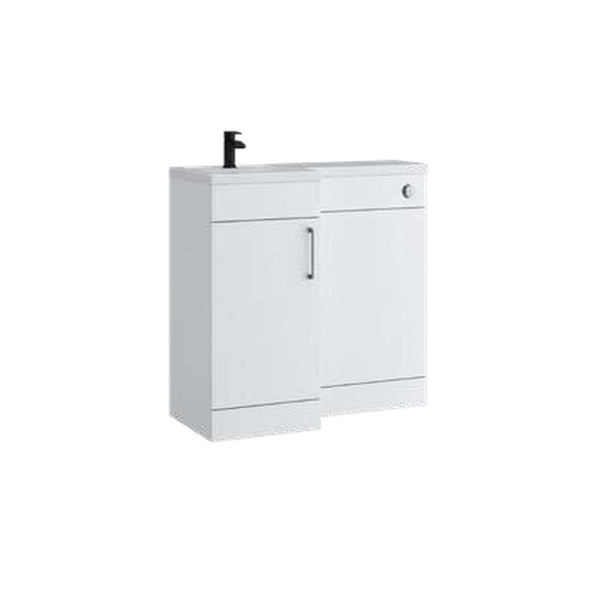 Rowan 900mm L-Shaped Furniture Pack – Matt white