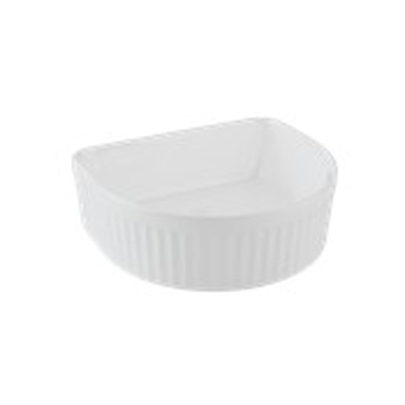 Scriba D-shaped fluted countertop basin