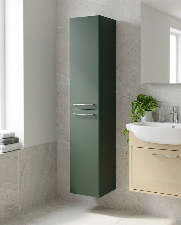 Sena Pro 1500mm Wall Hung Tall Storage Unit, 2 Doors