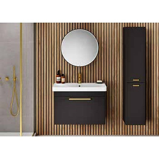 Sena Pro super matt black wall hung vanity unit