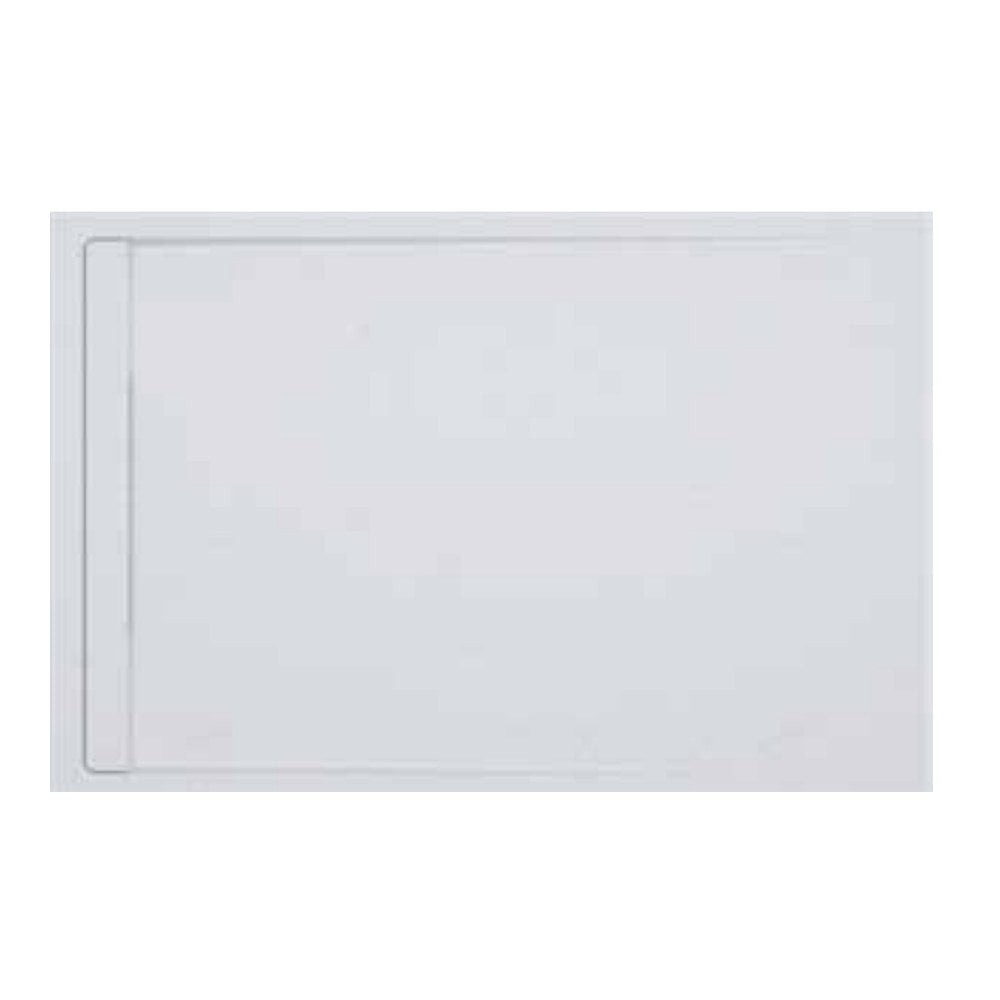 Serina Slate-Effect Shower Tray, in matt white