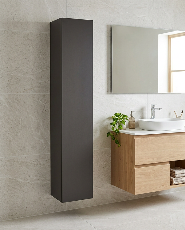 Serio 1500mm Wall Hung Tall Storage Unit, 1 Door