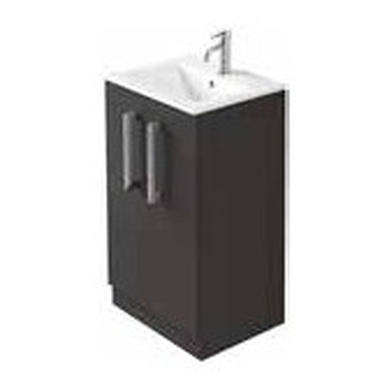 Serio 500mm Floorstanding Vanity Unit & Basin, 2 Doors